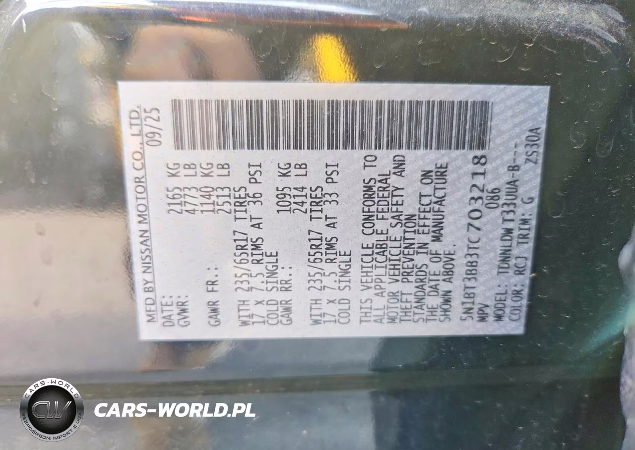 2026 Nissan Rogue Sv VIN:5N1BT3BB3TC703218 - 12