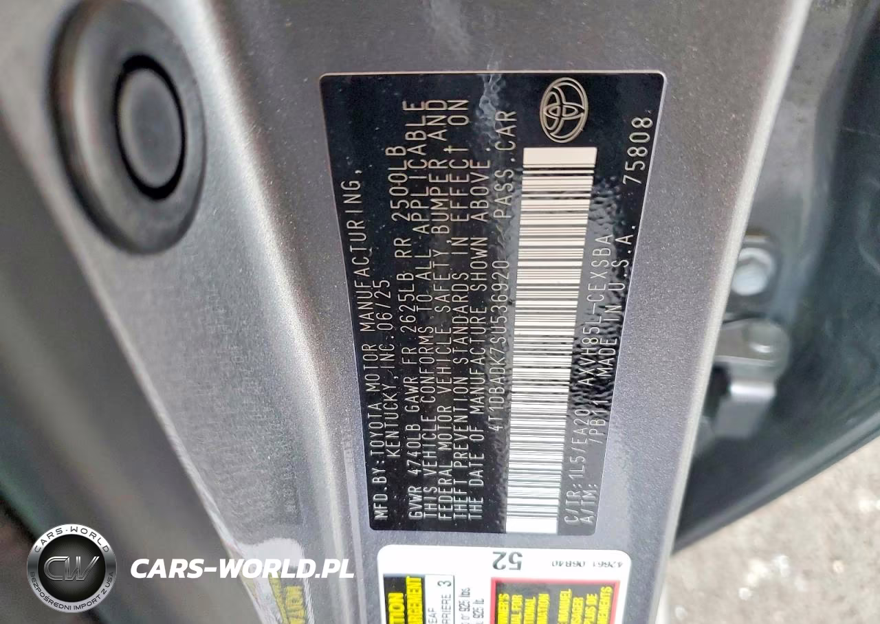 2025 Toyota Camry Se VIN:4T1DBADK7SU536920 - 13