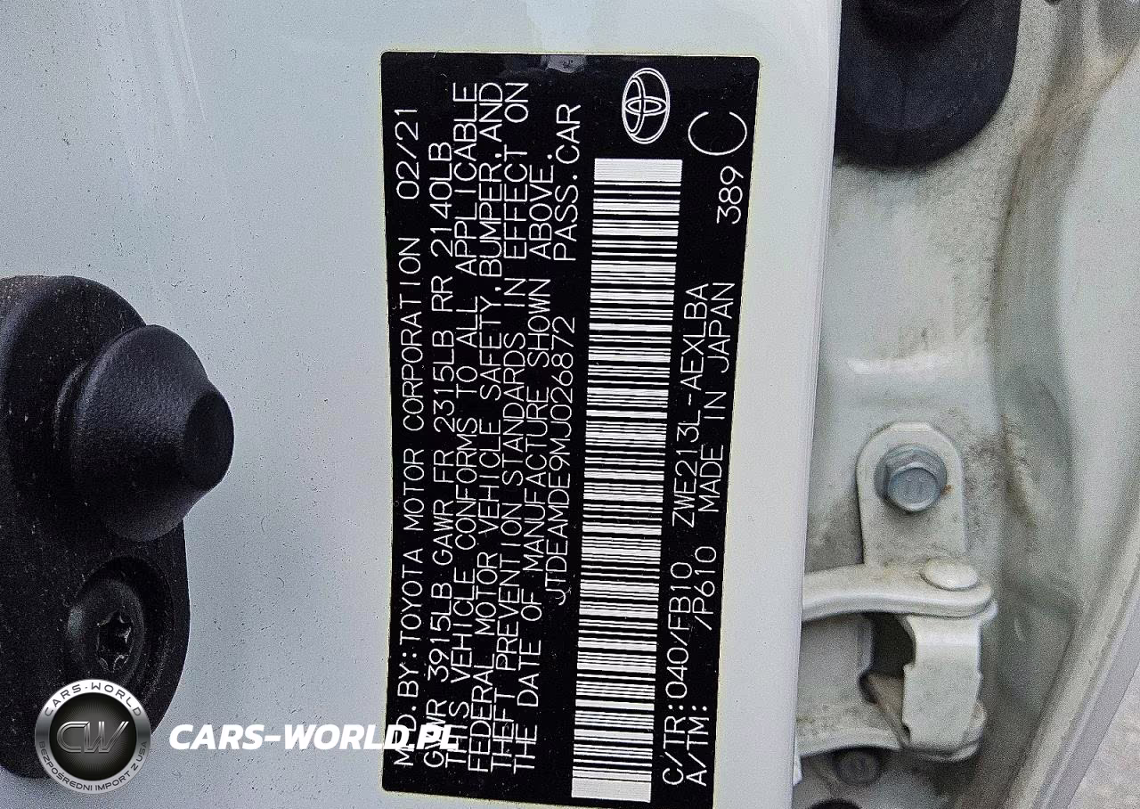 2021 Toyota Corolla Le VIN:JTDEAMDE9MJ026872 - 12
