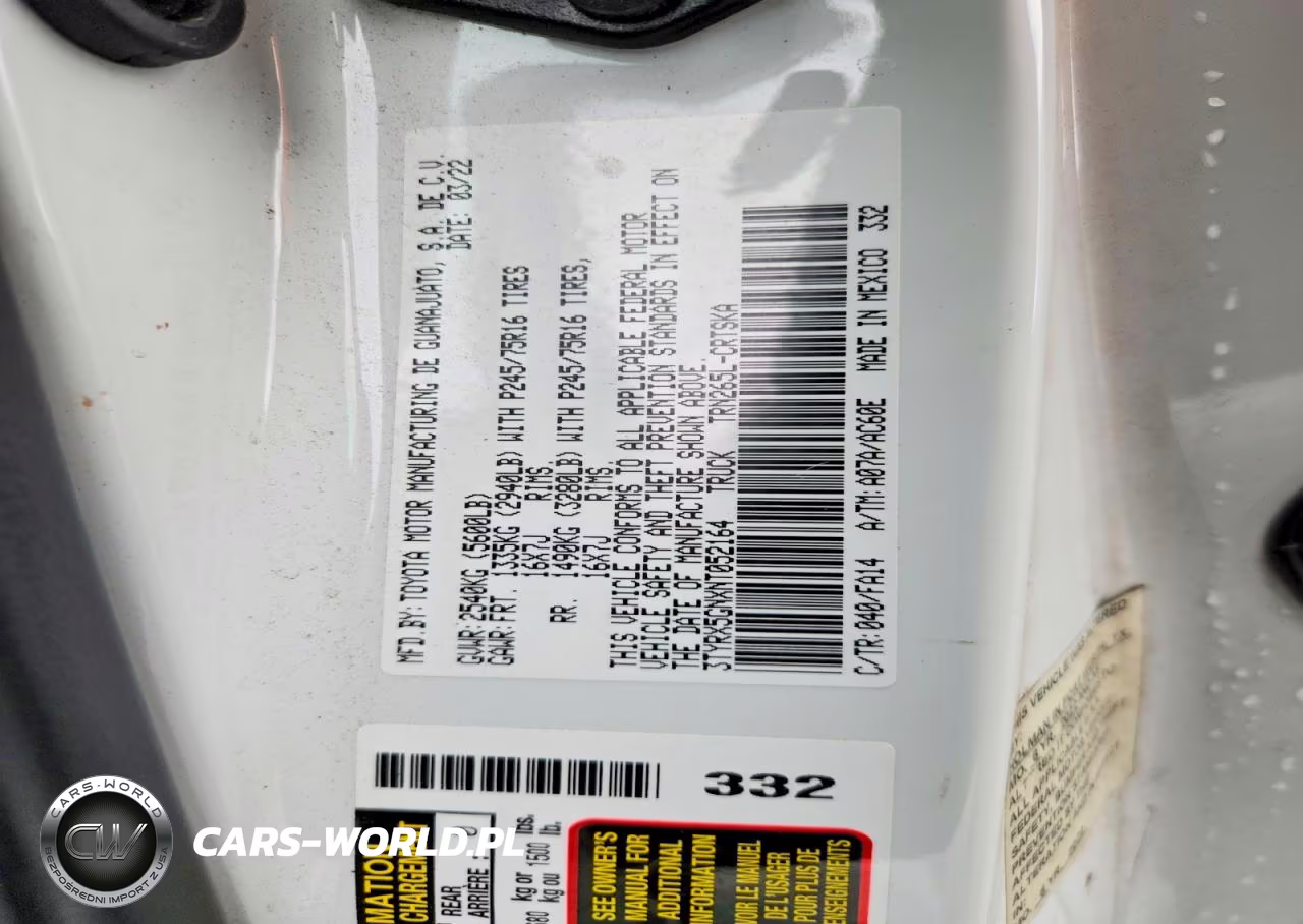 2022 Toyota Tacoma Sr VIN:3TYRX5GNXNT052164 - 12