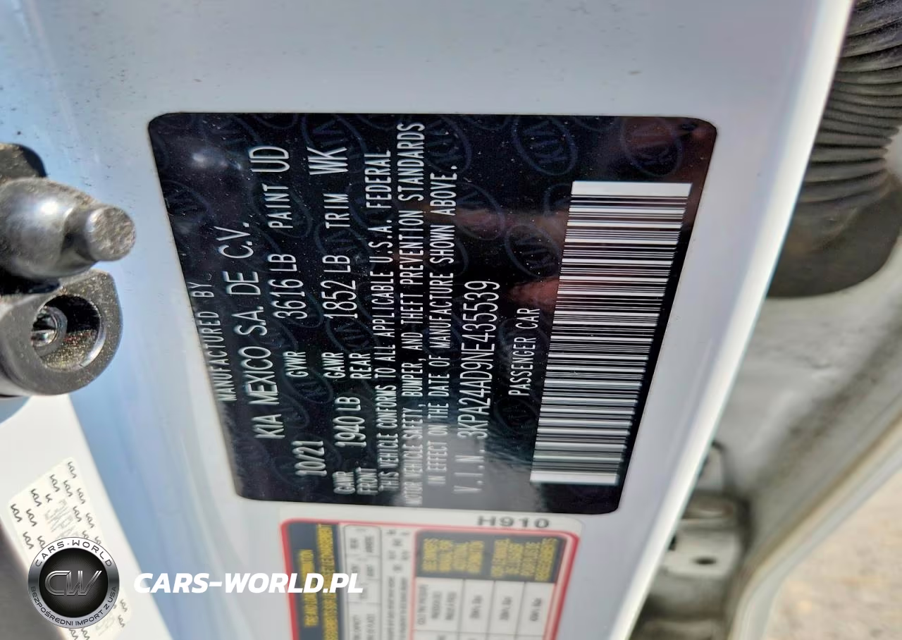 2022 Kia Rio S VIN:3KPA24AD9NE435539 - 12