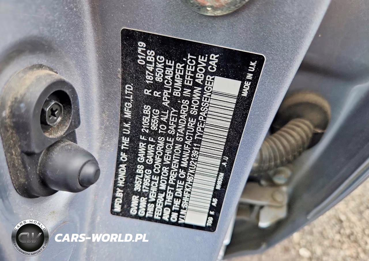 2019 Honda Civic Ex VIN:SHHFK7H67KU213911 - 12
