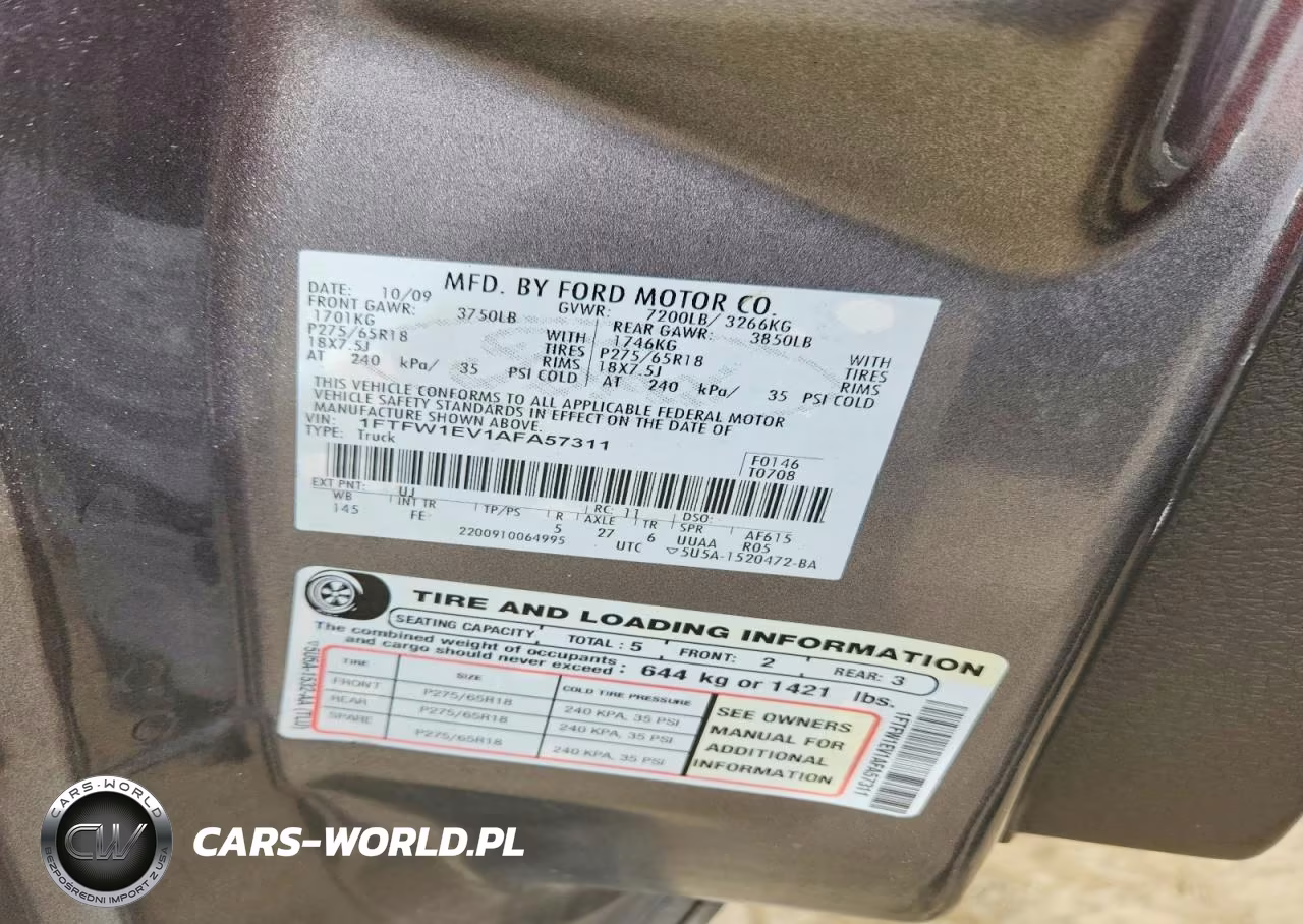 2010 Ford F150 Supercrew VIN:1FTFW1EV1AFA57311 - 12