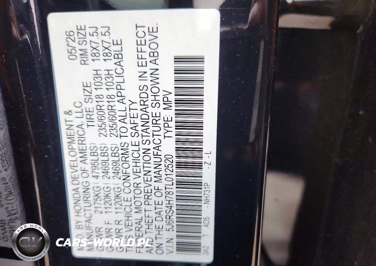 2026 Honda Cr-V Exl VIN:5J6RS4H78TL012520 - 13