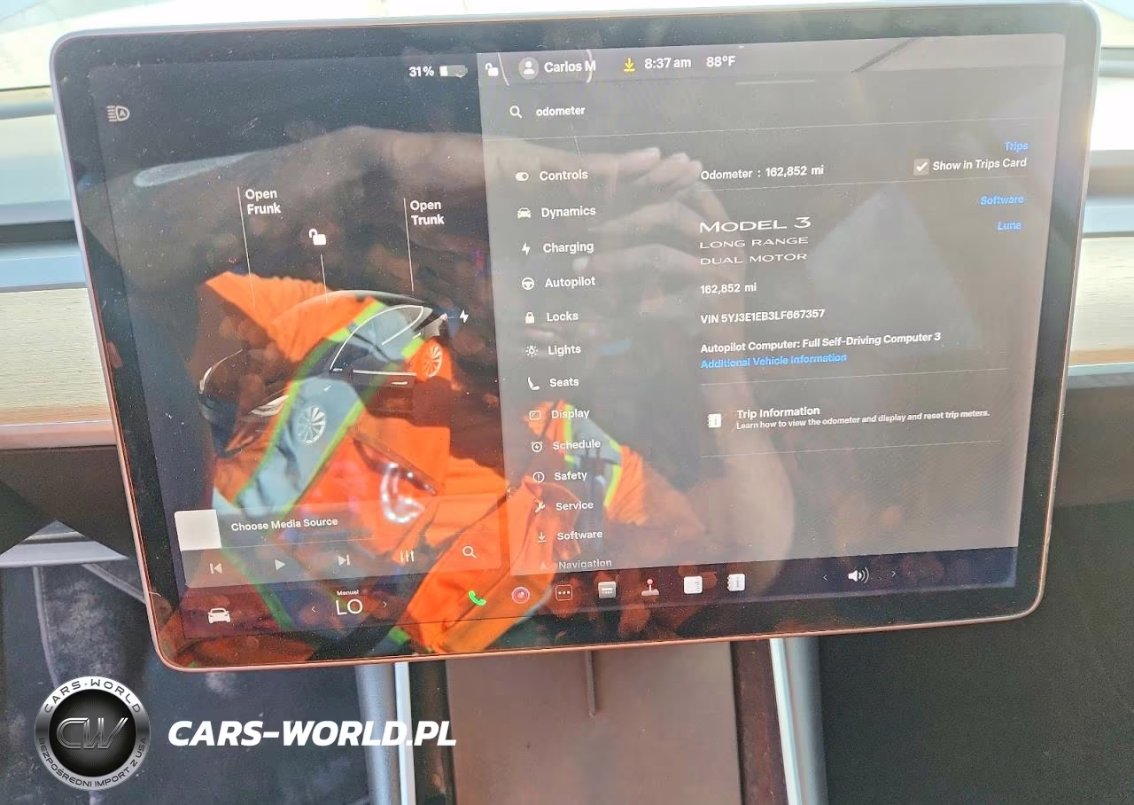 2020 Tesla Model 3 Long Range Dual Motor All-Wheel Drive VIN:5YJ3E1EB3LF667357 - 9
