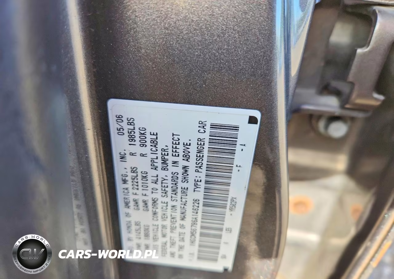 2006 Honda Accord Ex VIN:1HGCM56796A146226 - 12