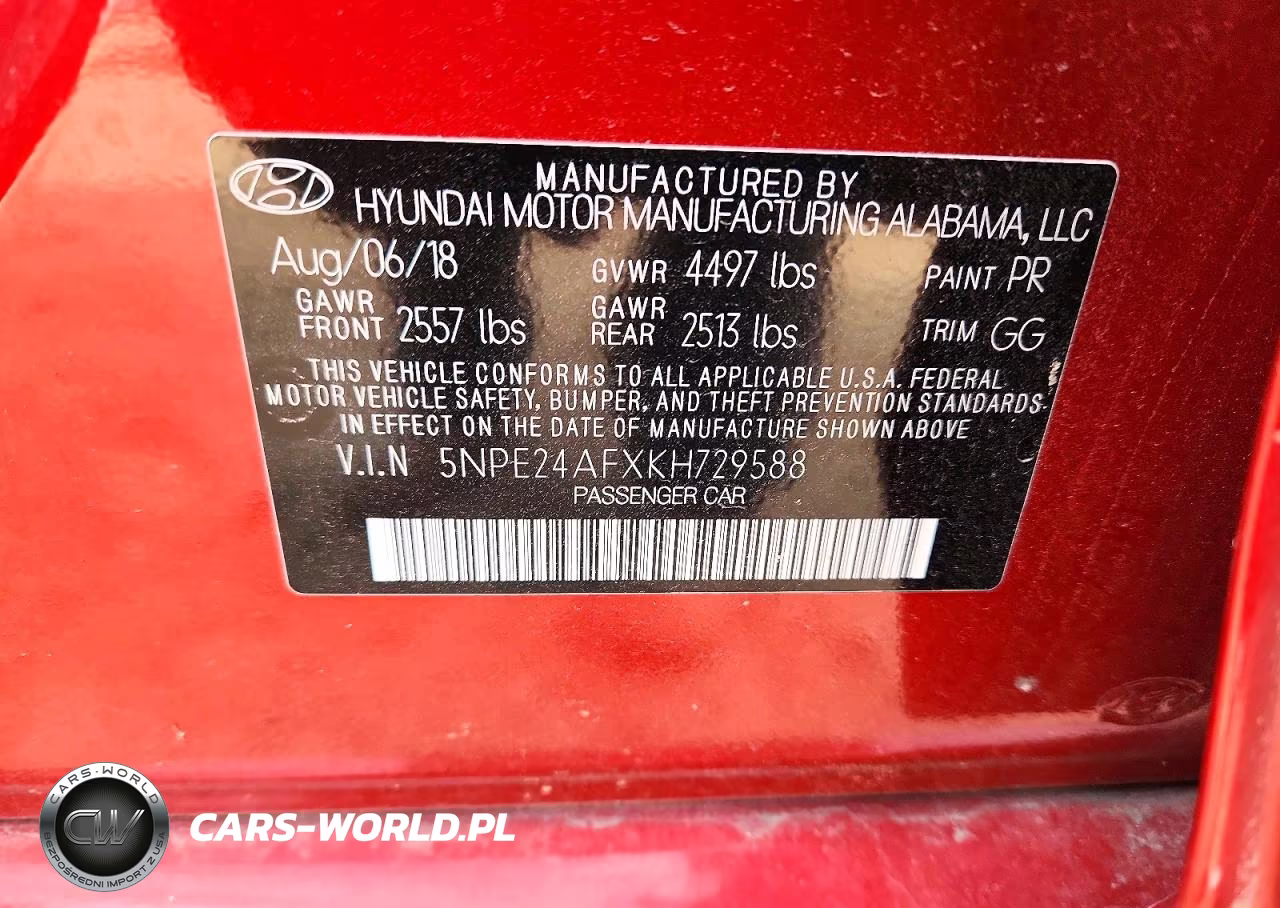 2019 Hyundai Sonata Se VIN:5NPE24AFXKH729588 - 13