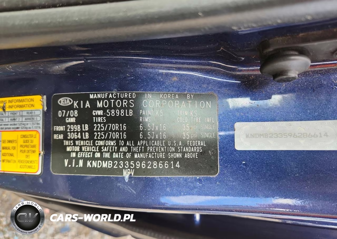 2009 Kia Sedona Lx VIN:KNDMB233596286614 - 13