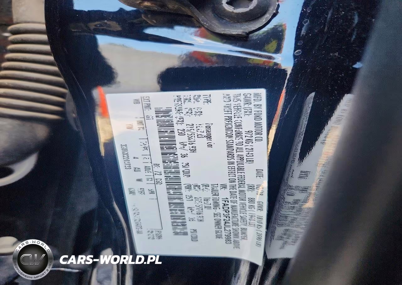 2018 Ford Focus Se VIN:1FADP3F24JL279983 - 12