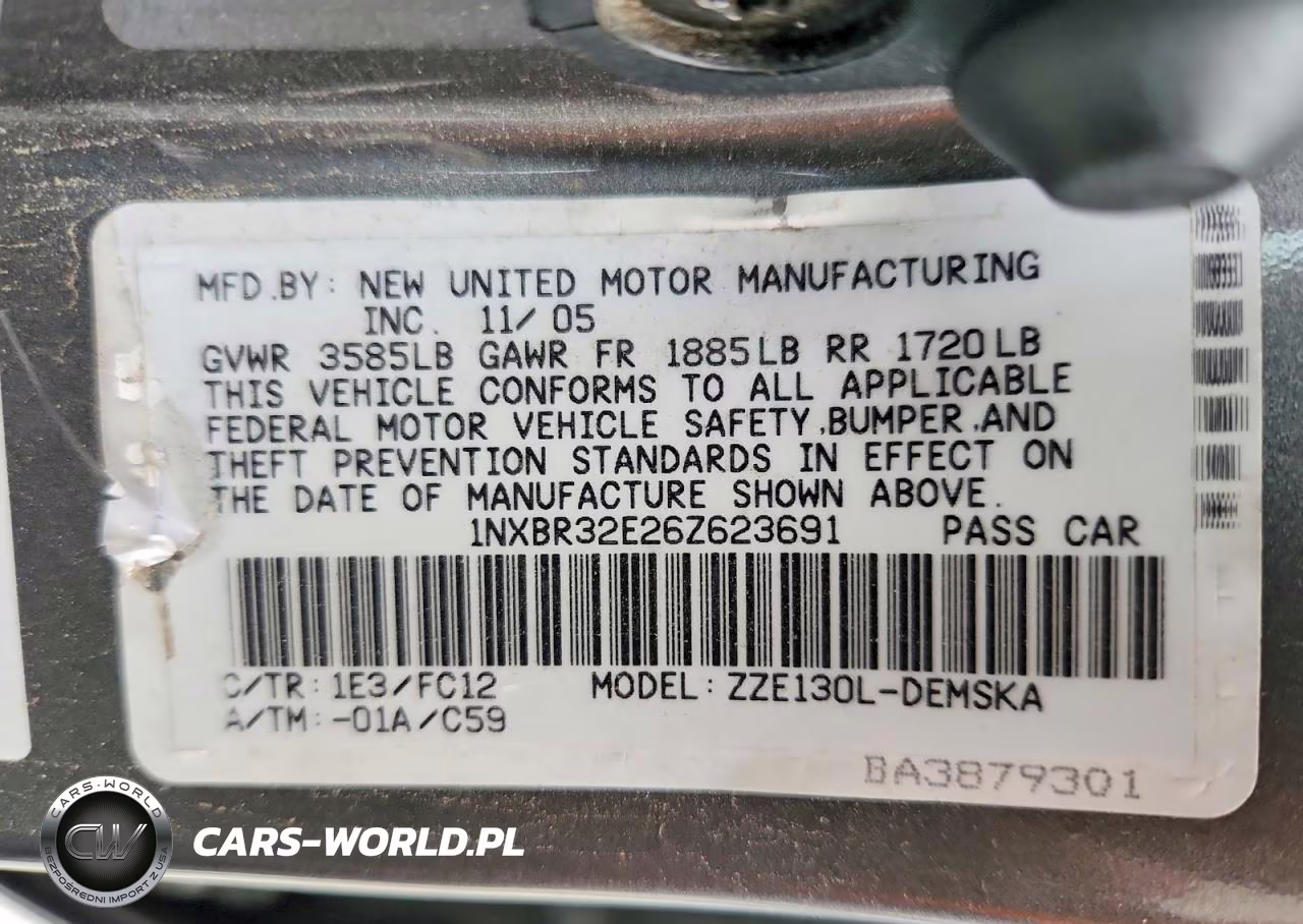 2006 Toyota Corolla S VIN:1NXBR32E26Z623691 - 12