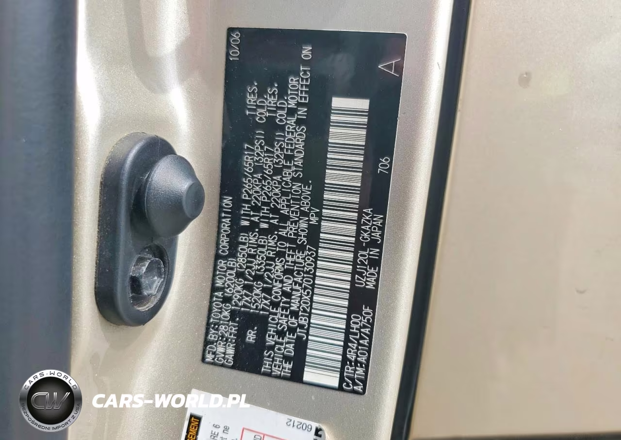 2007 Lexus Gx 470 VIN:JTJBT20X570130937 - 13