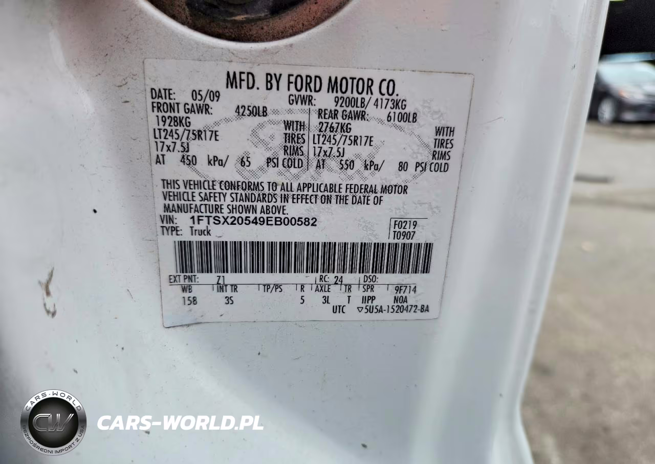 2009 Ford F250 Super Duty VIN:1FTSX20549EB00582 - 12