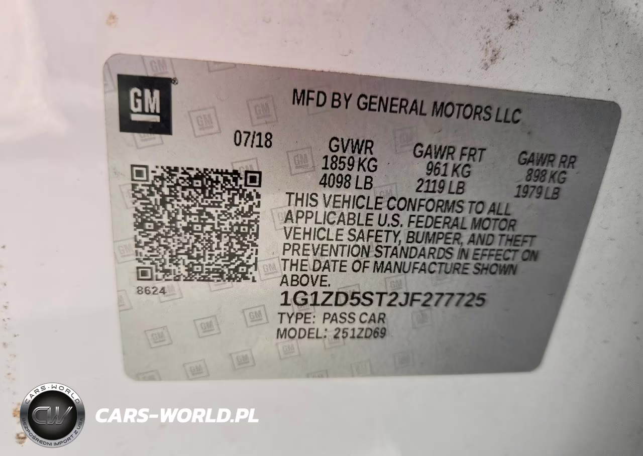 2018 Chevrolet Malibu Lt VIN:1G1ZD5ST2JF277725 - 12