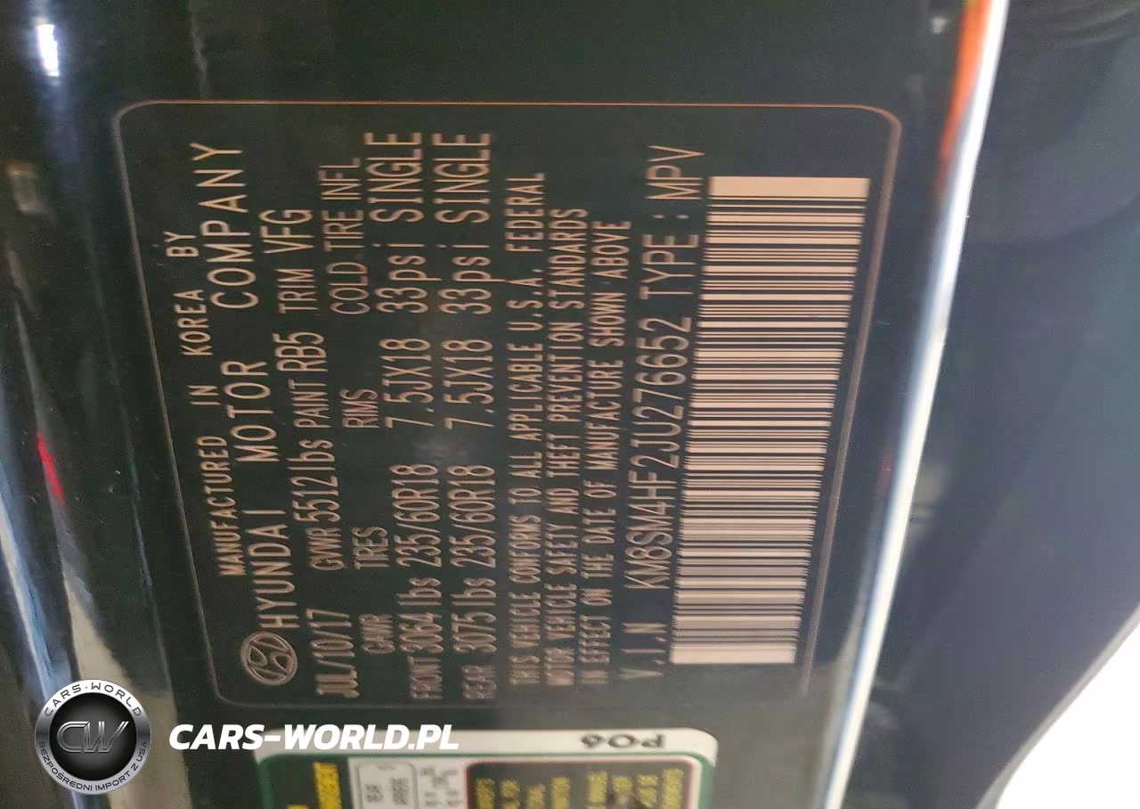 2018 Hyundai Santa Fe Se VIN:KM8SM4HF2JU276652 - 13