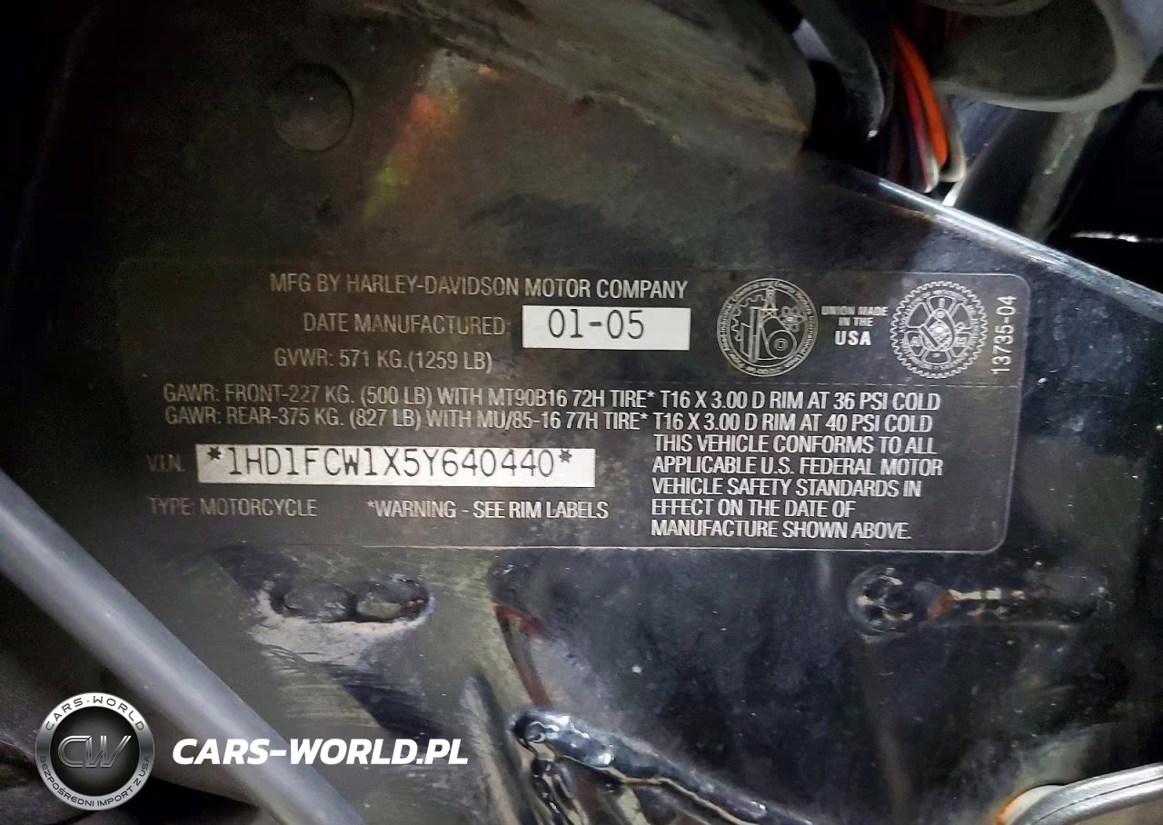 2005 Harley-Davidson Flhtcui VIN:1HD1FCW1X5Y640440 - 9