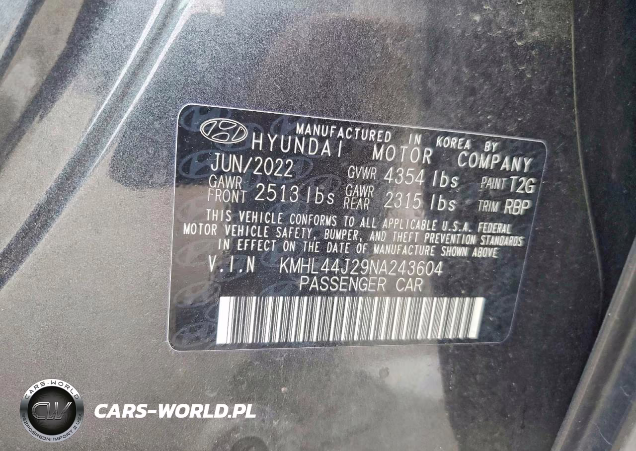2022 Hyundai Sonata Sel Plus VIN:KMHL44J29NA243604 - 12