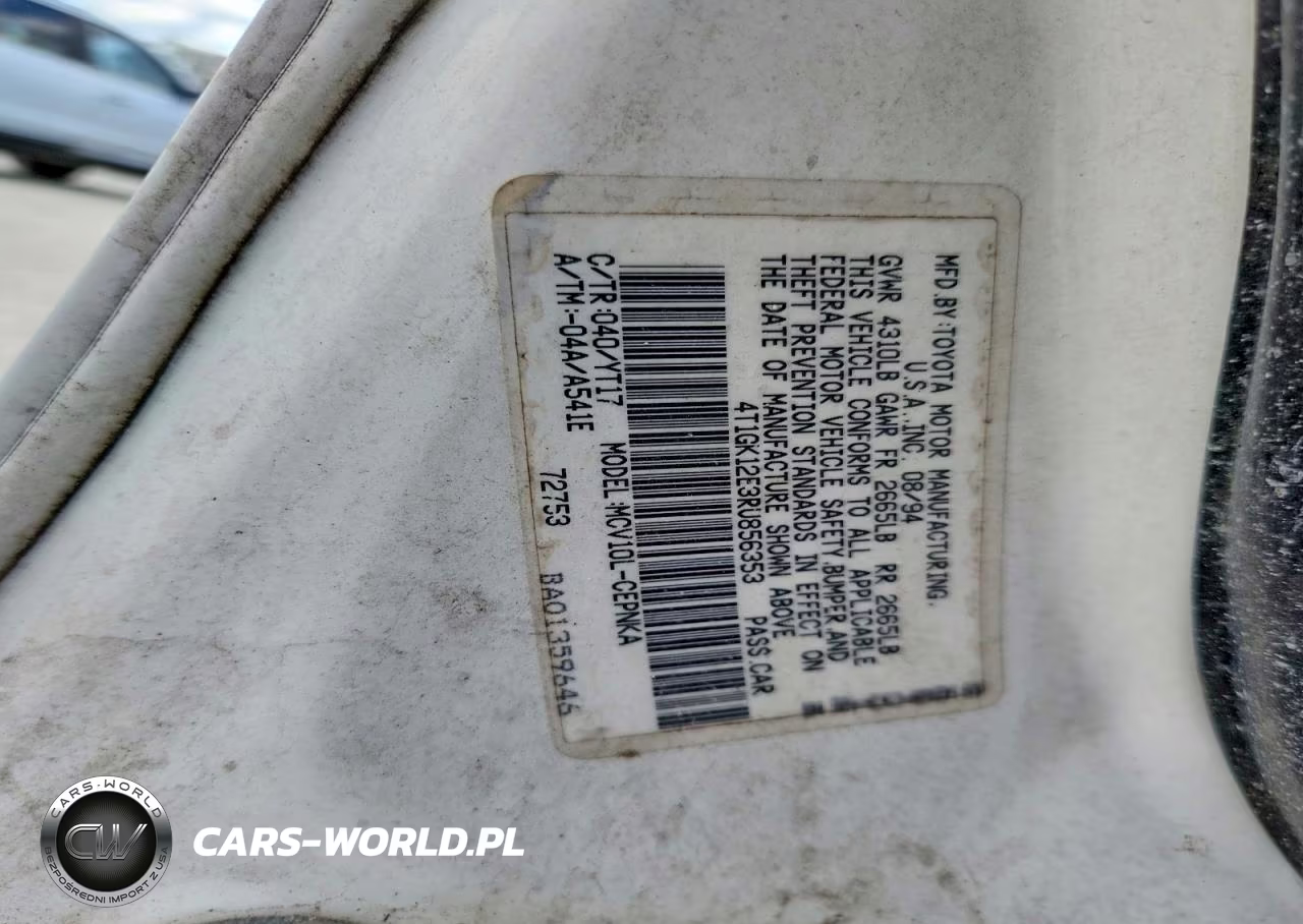 1994 Toyota Camry Le V6 VIN:4T1GK12E3RU856353 - 12