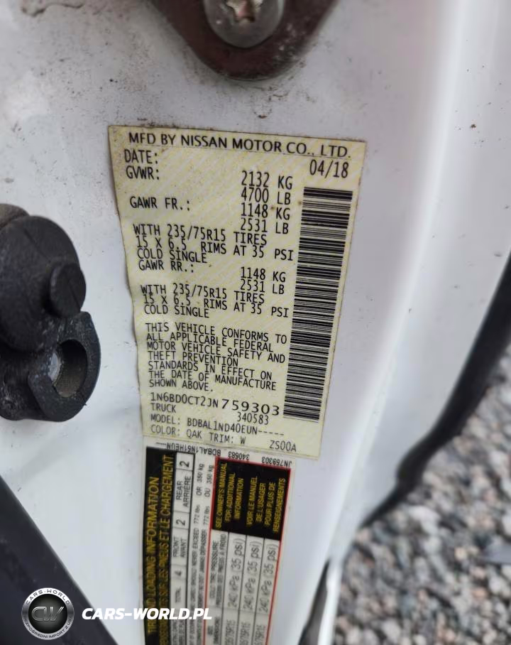 2018 Nissan Frontier S VIN:1N6BD0CT2JN759303 - 12
