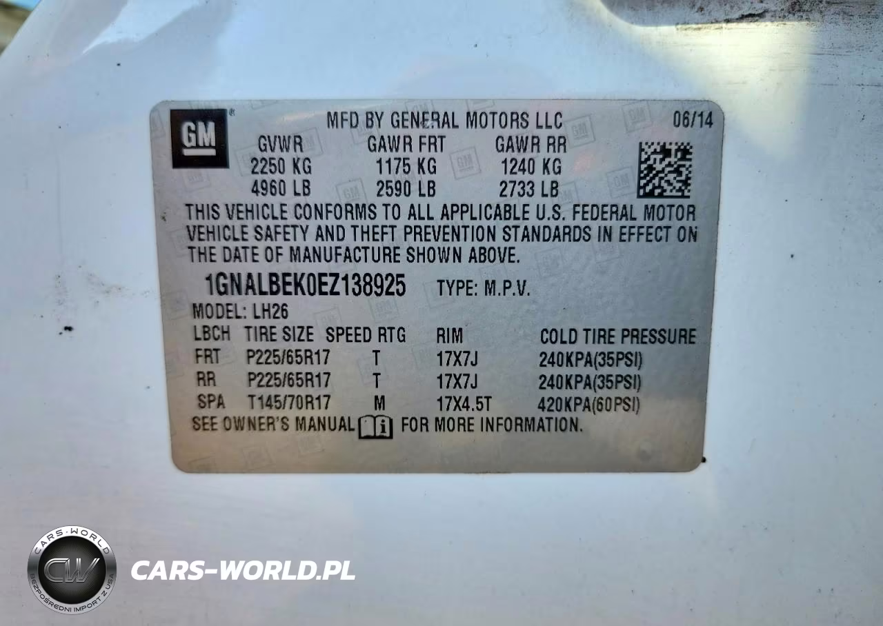 2014 Chevrolet Equinox Lt VIN:1GNALBEK0EZ138925 - 13
