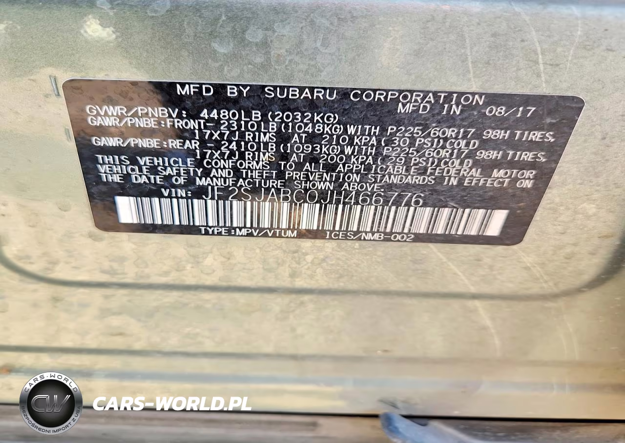 2018 Subaru Forester 2.5I VIN:JF2SJABC0JH466776 - 14