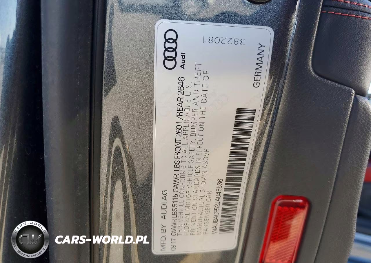2018 Audi S5 Premium Plus VIN:WAUB4CF52JA046536 - 12