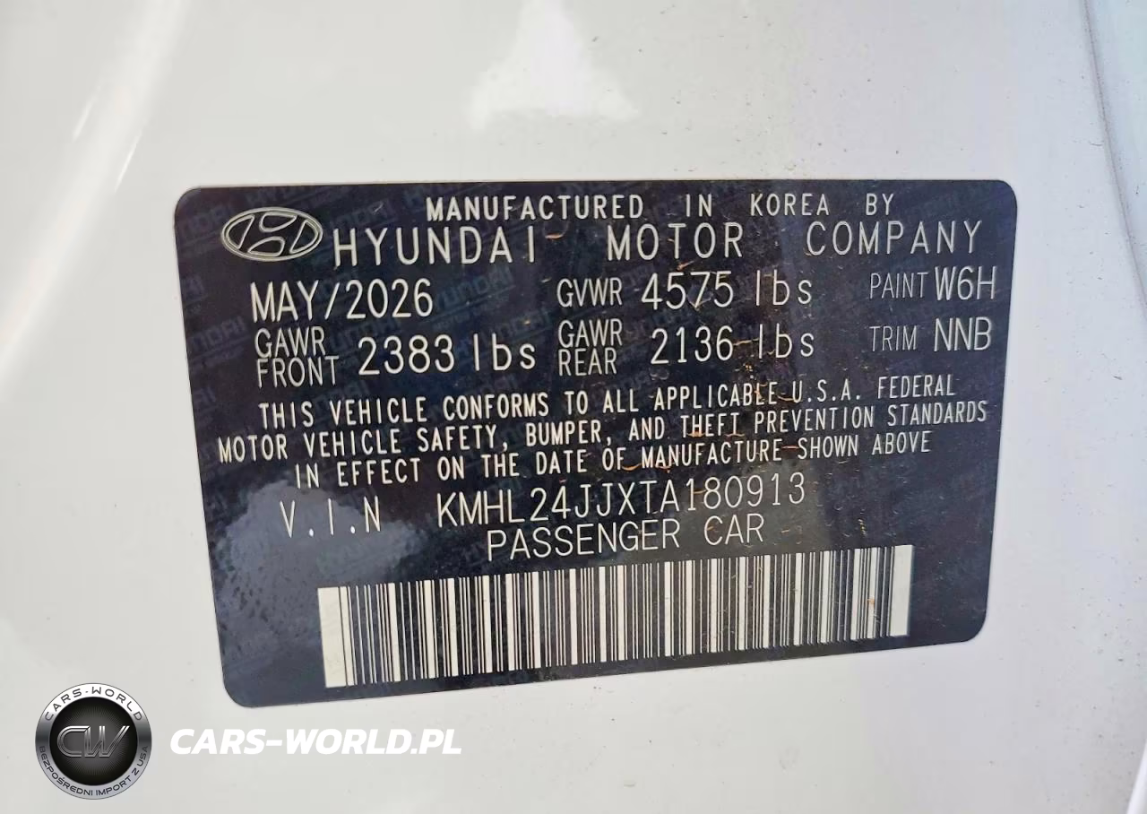 2026 Hyundai Sonata Hybrid Blue VIN:KMHL24JJXTA180913 - 13