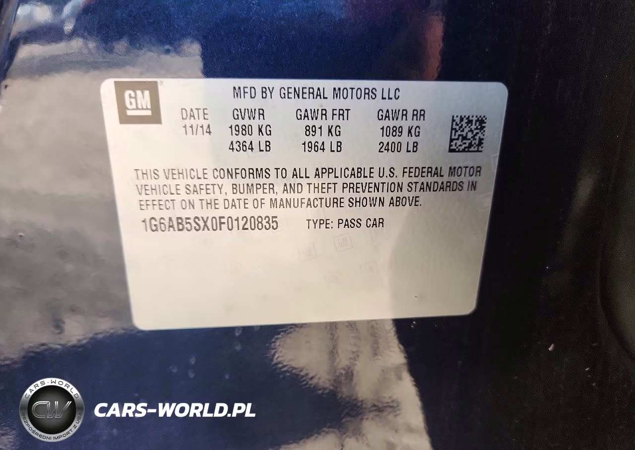 2015 Cadillac Ats Luxury VIN:1G6AB5SX0F0120835 - 12
