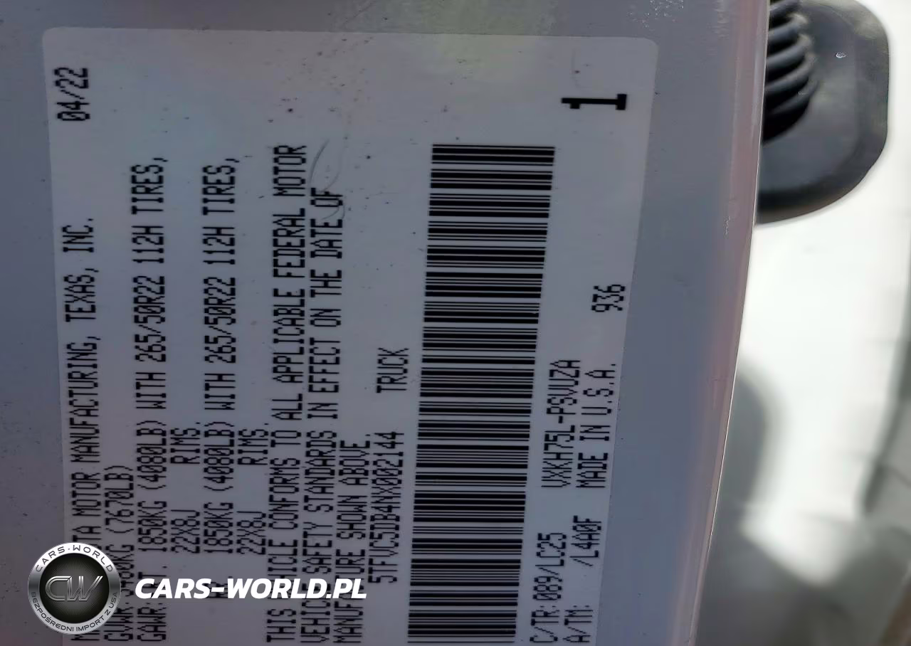 2022 Toyota Tundra Crewmax Capstone VIN:5TFVC5DB4NX002144 - 12