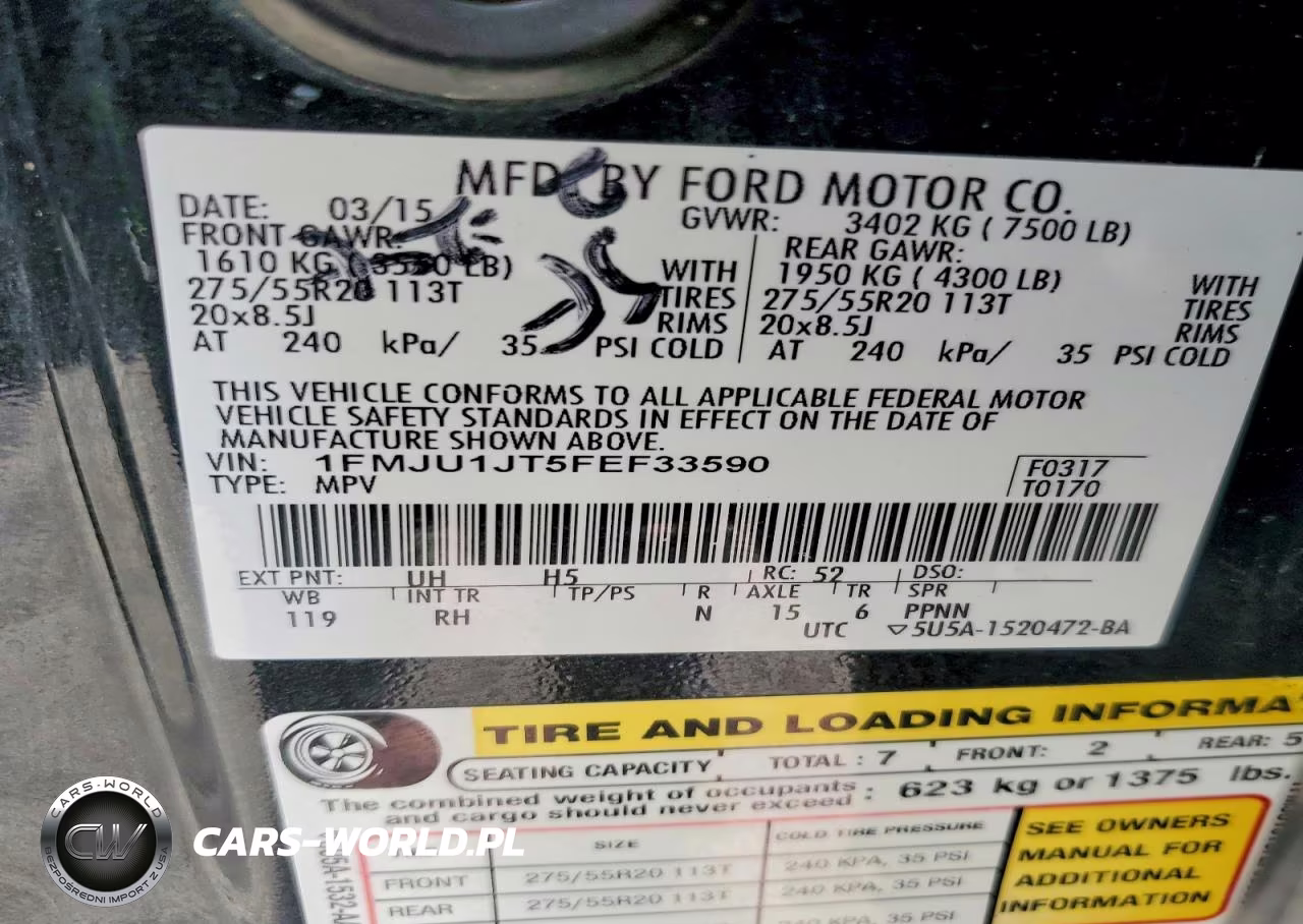 2015 Ford Expedition Xlt VIN:1FMJU1JT5FEF33590 - 13
