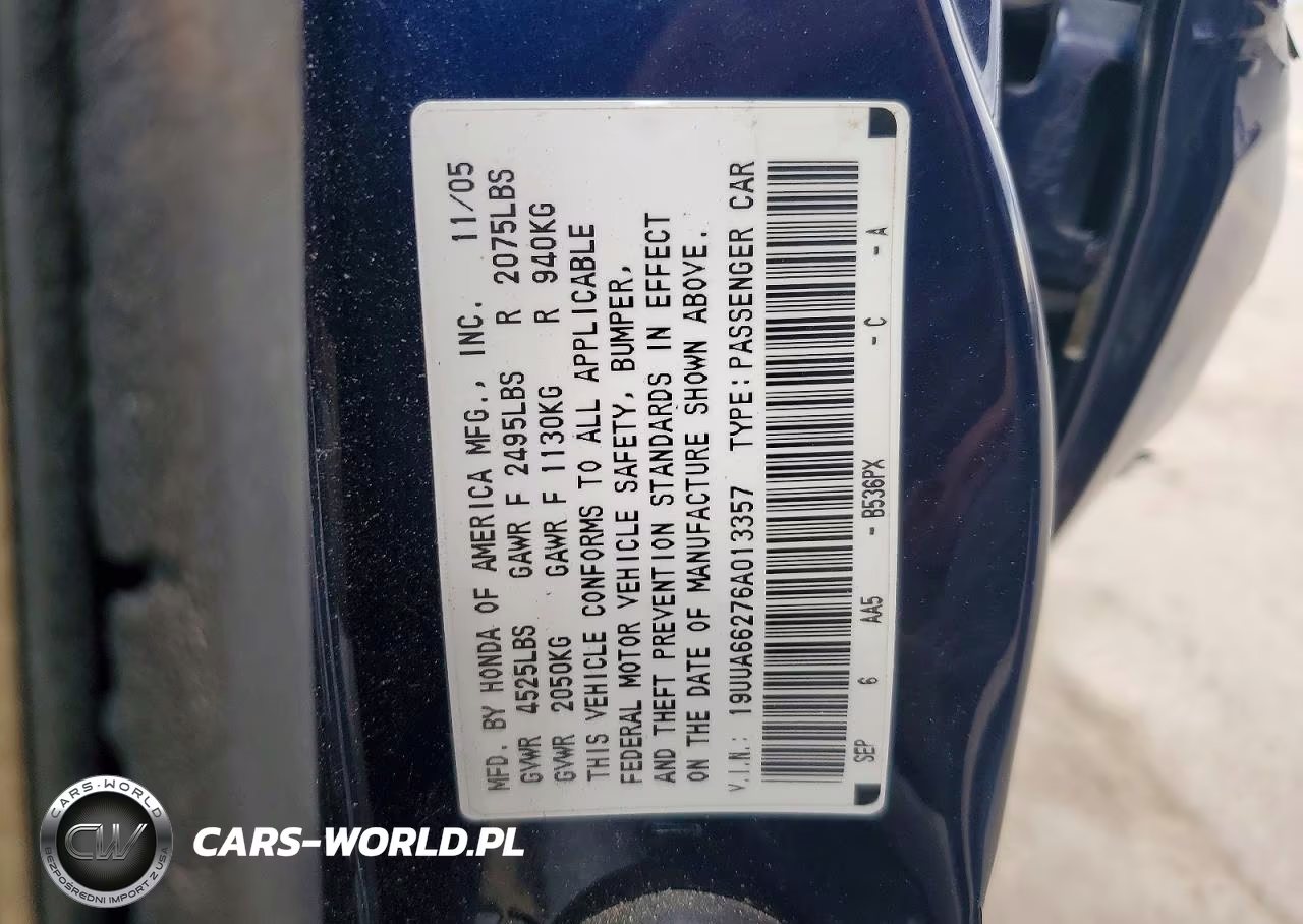 2006 Acura 3.2Tl VIN:19UUA66276A013357 - 12