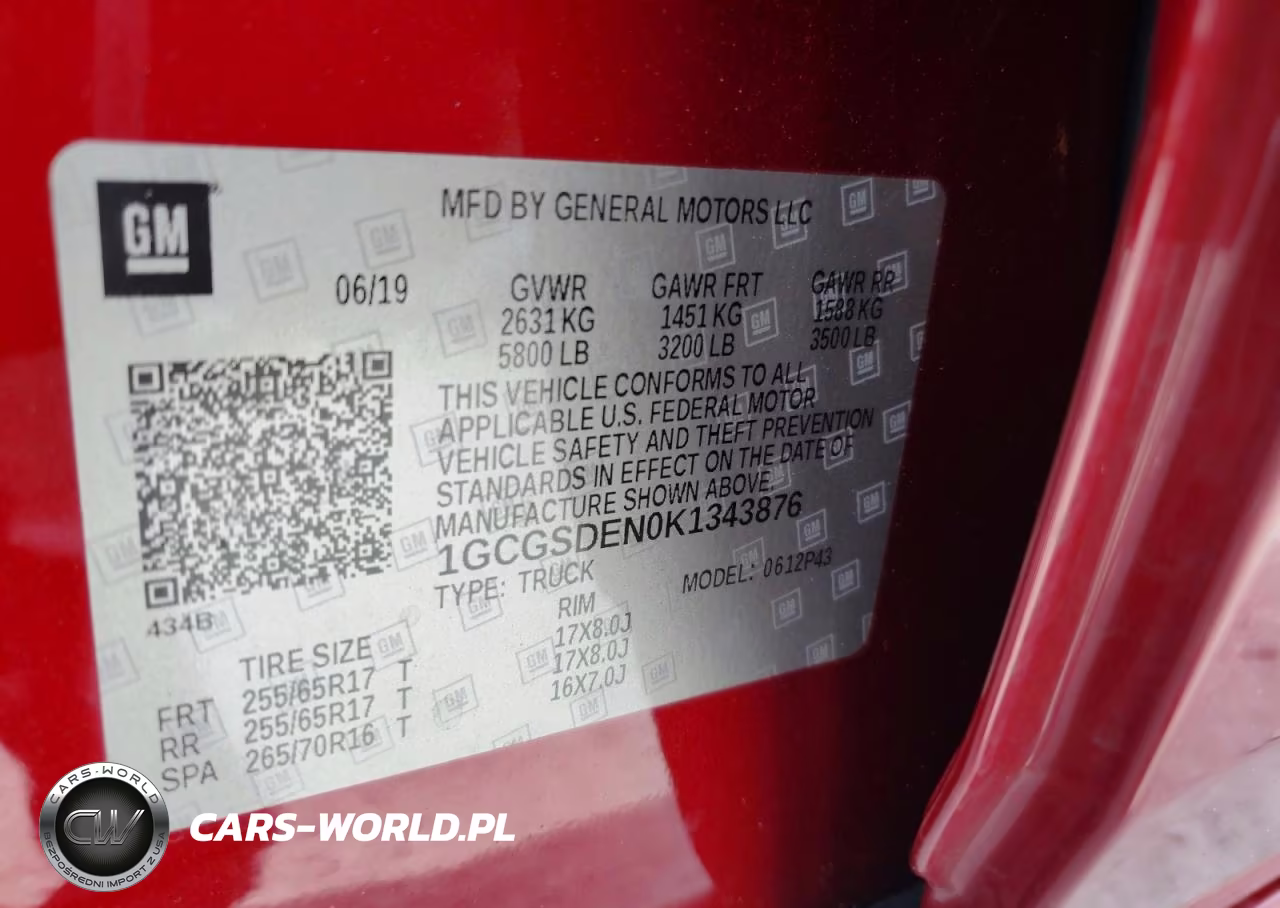 2019 Chevrolet Colorado Z71 VIN:1GCGSDEN0K1343876 - 13