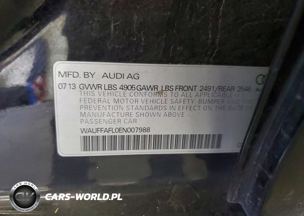 2014 Audi A4 Premium Plus VIN:WAUFFAFL0EN007988 - 12