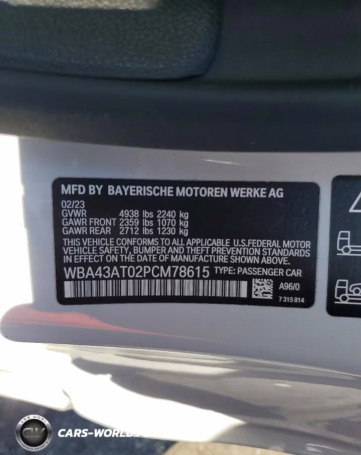 2023 BMW 430Xi VIN:WBA43AT02PCM78615 - 13