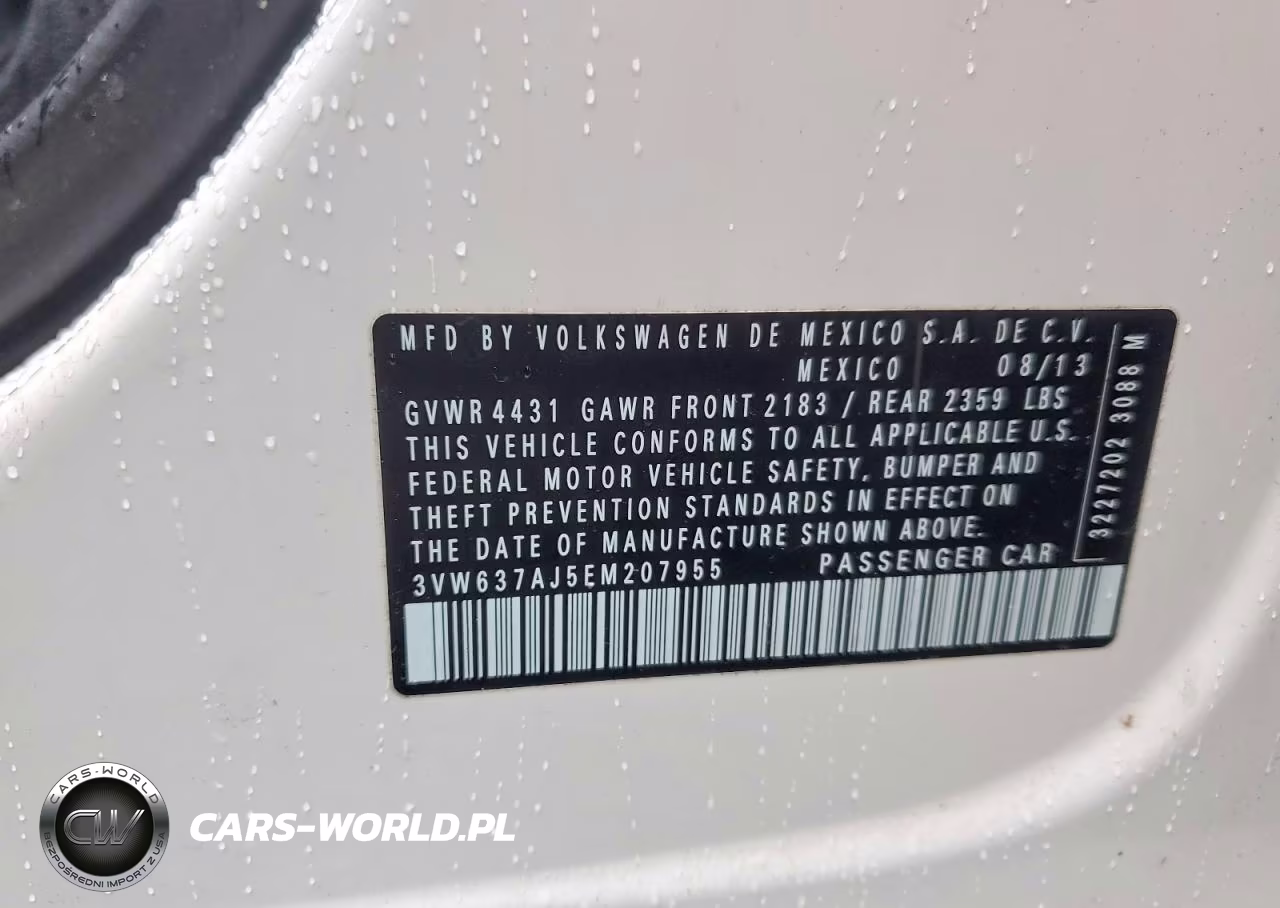 2014 Volkswagen Jetta Hybrid VIN:3VW637AJ5EM207955 - 12