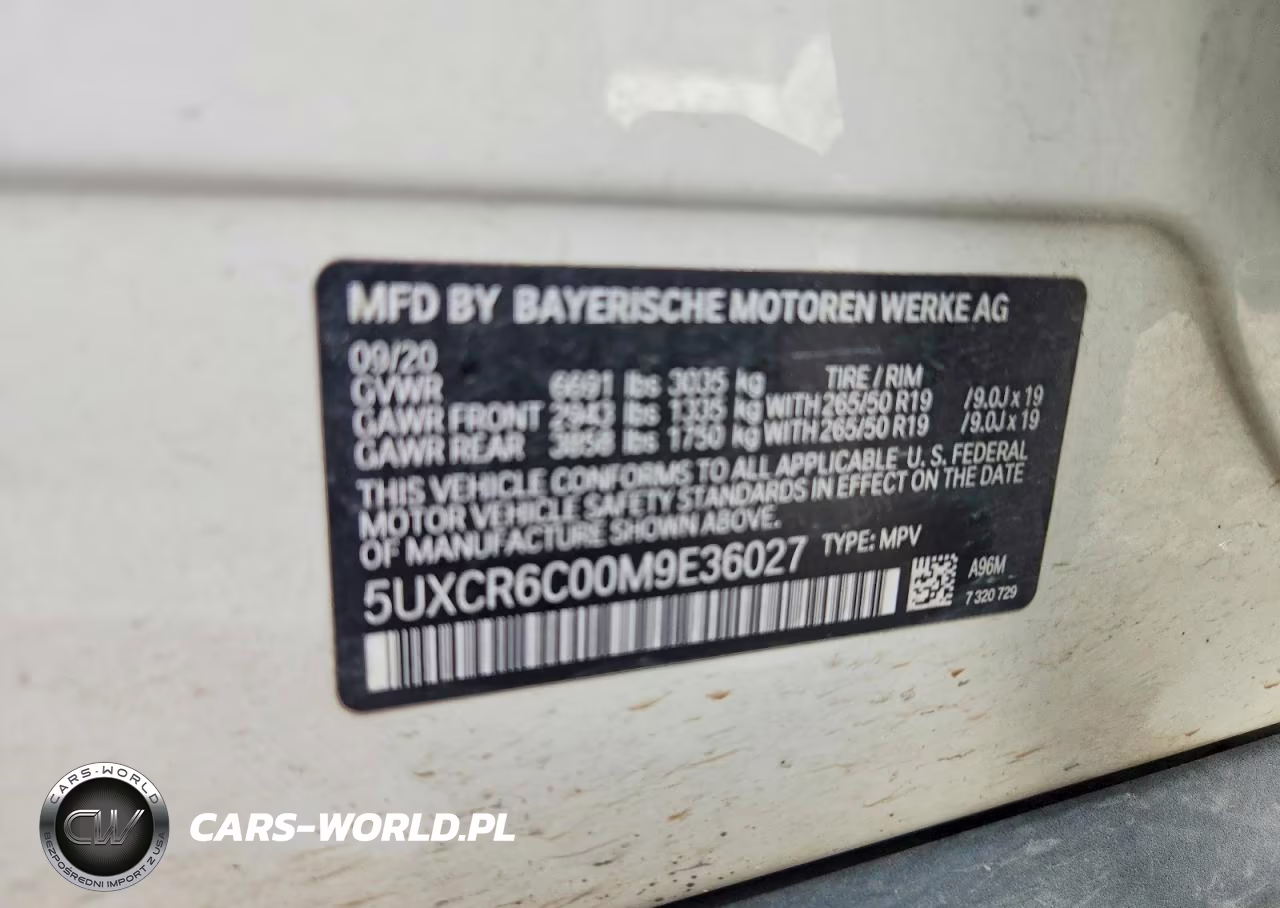 2021 BMW X4 4D 4Wd VIN:5UXCR6C00M9E36027 - 12