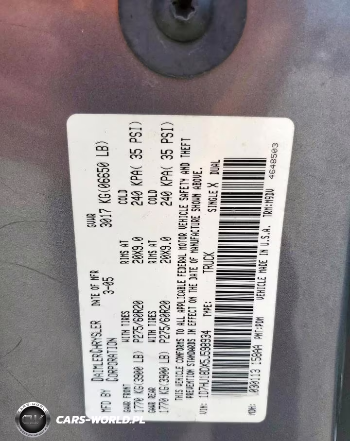 2005 Dodge Ram 1500 St VIN:1D7HU18DX5J598934 - 12