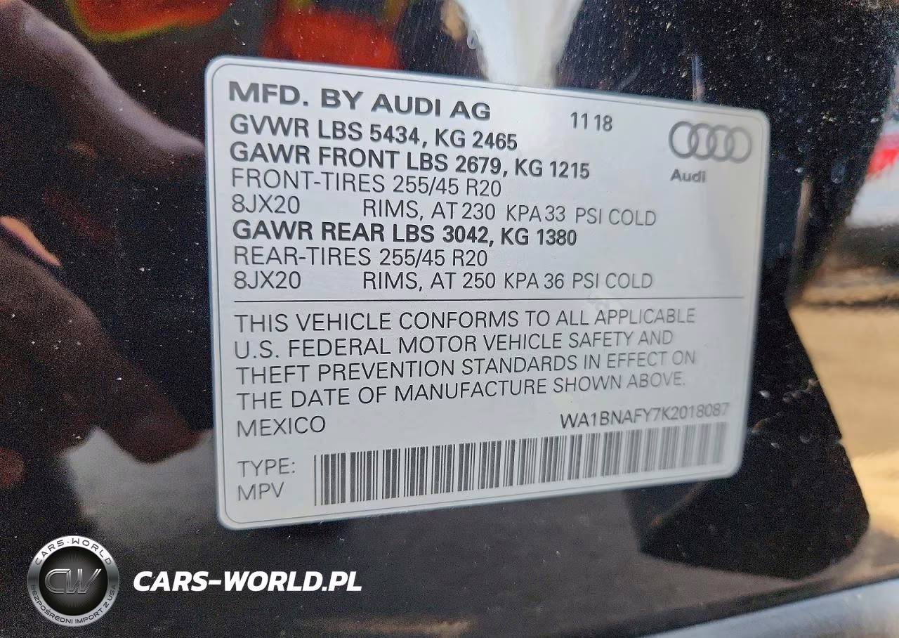 2019 Audi Q5 Premium Plus VIN:WA1BNAFY7K2018087 - 13
