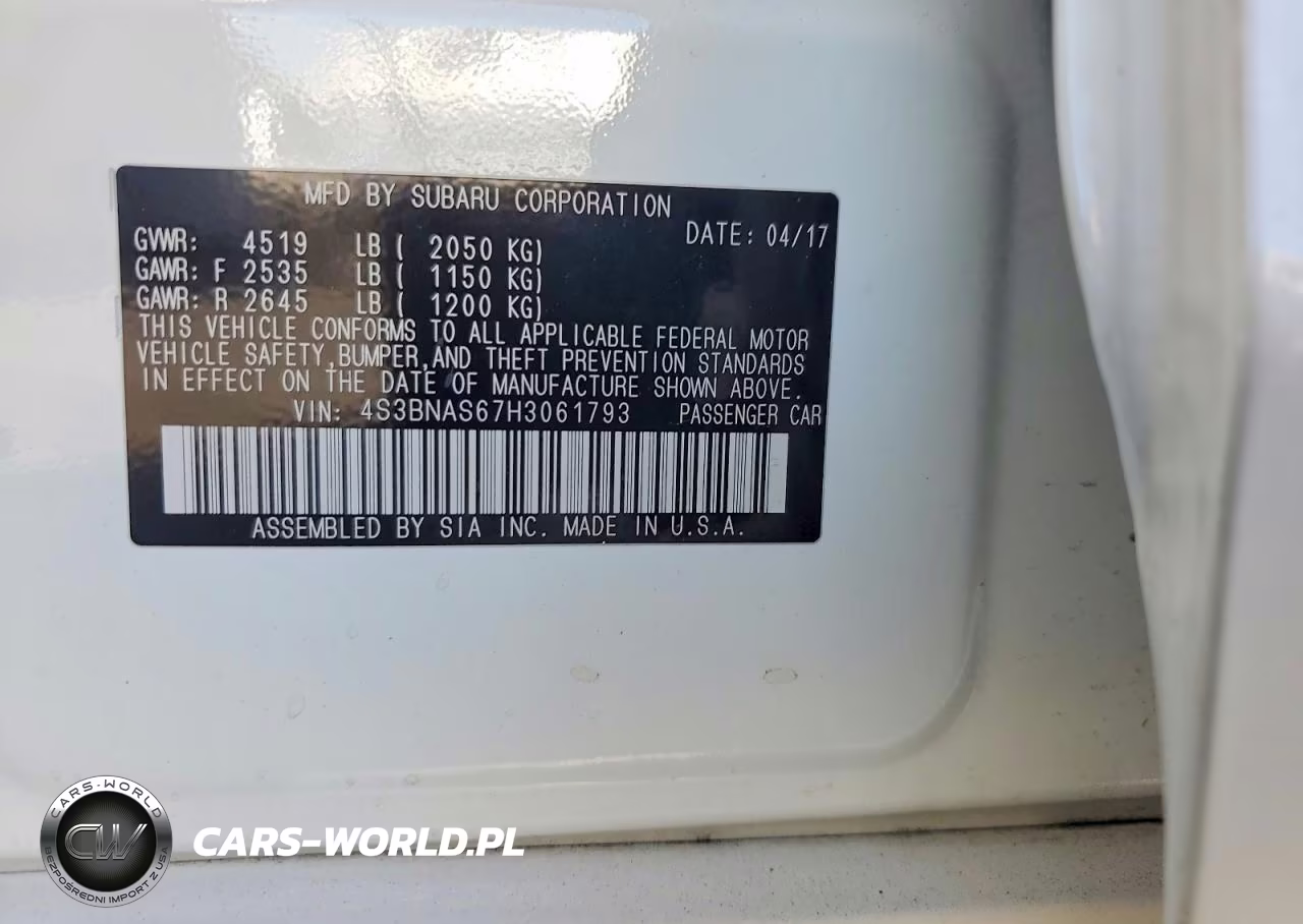 2017 Subaru Legacy Sport VIN:4S3BNAS67H3061793 - 12