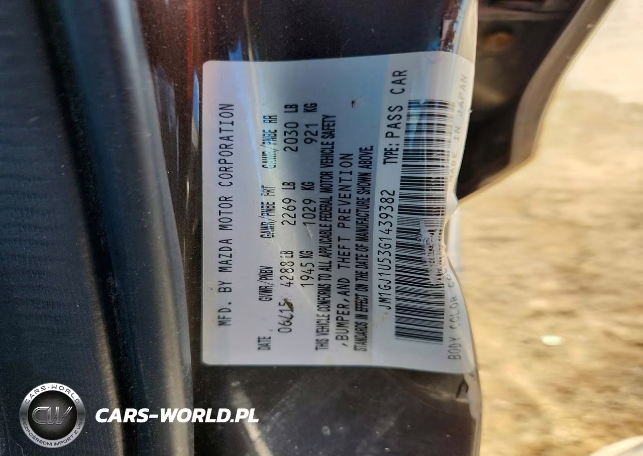 2016 Mazda 6 Sport VIN:JM1GJ1U53G1439382 - 12