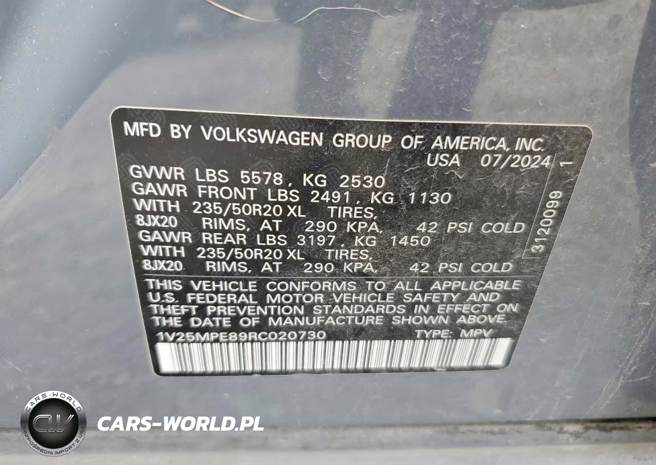 2024 Volkswagen Id.4 S VIN:1V25MPE89RC020730 - 14