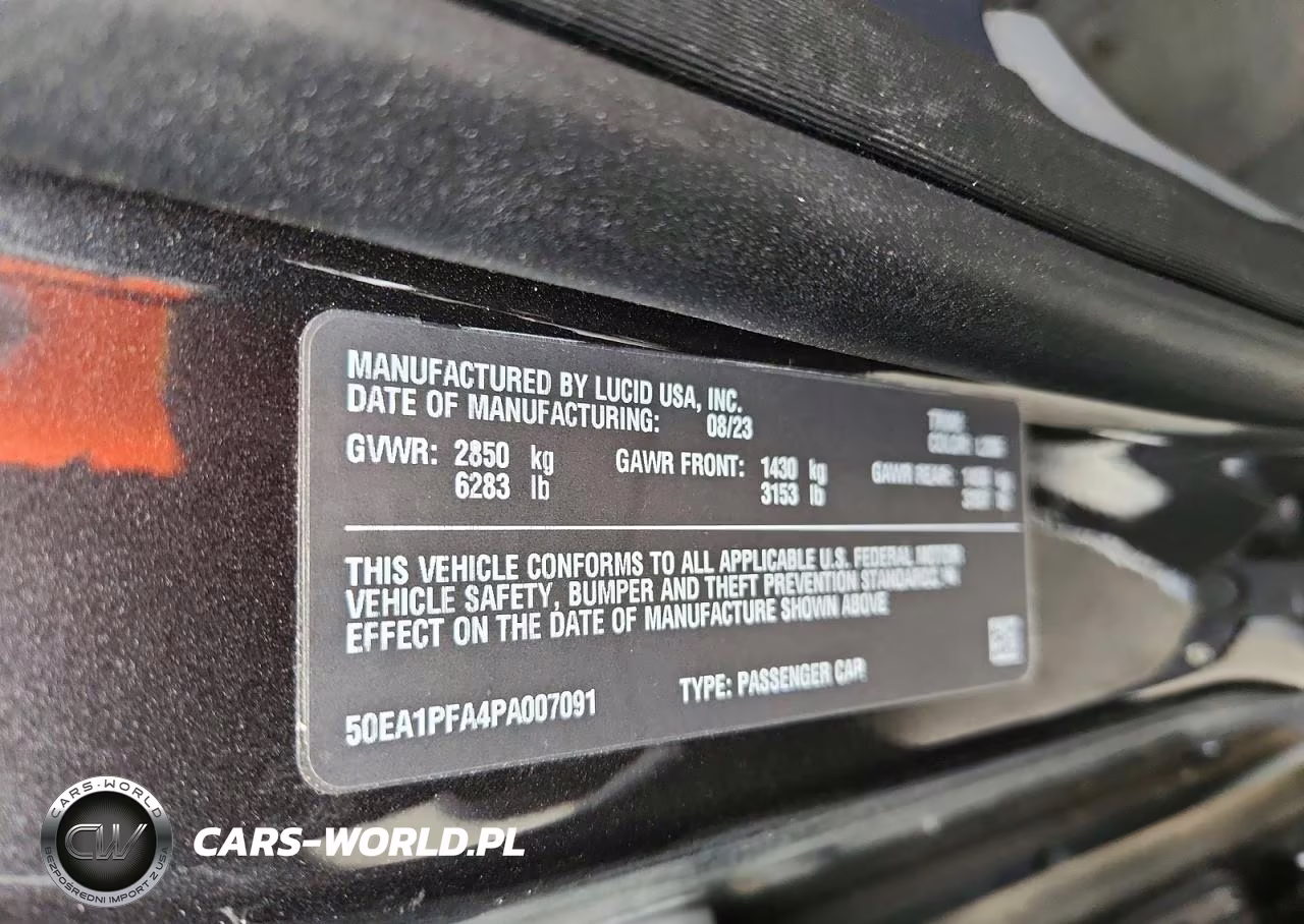 2023 Lucid Motors Air Pure VIN:50EA1PFA4PA007091 - 12