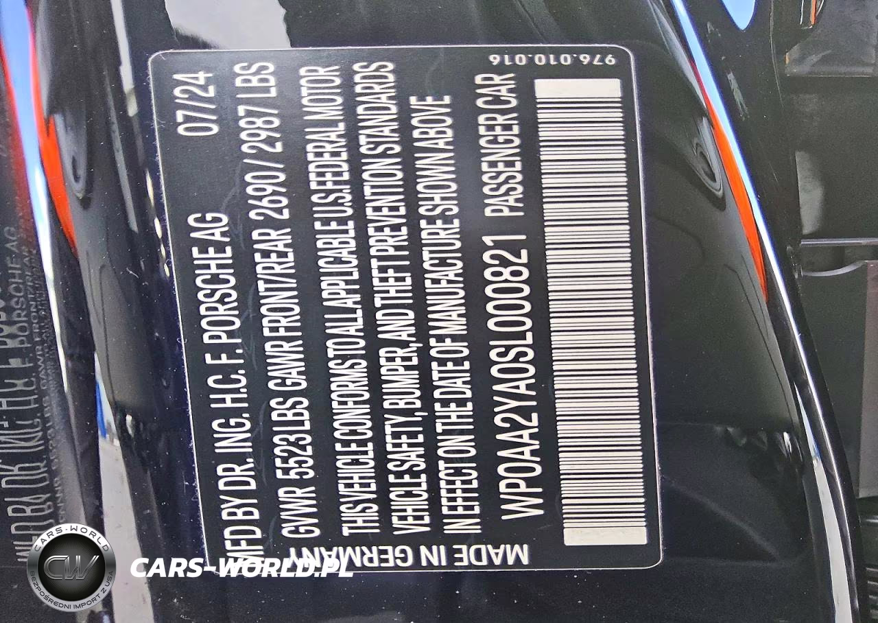 2025 Porsche Panamera Base VIN:WP0AA2YA0SL000821 - 12