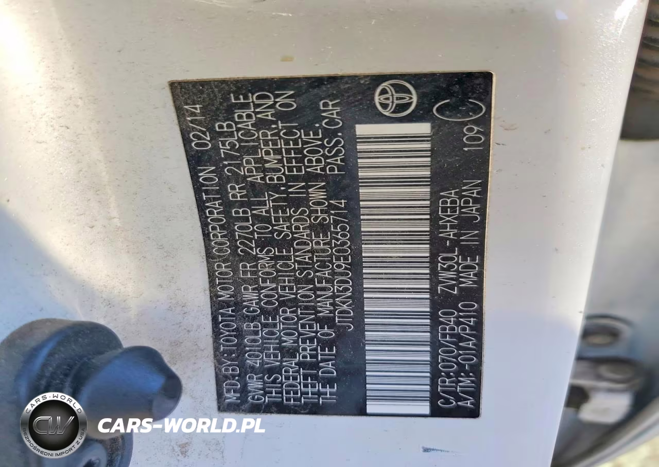 2014 Toyota Prius Two VIN:JTDKN3DU9E0365714 - 13