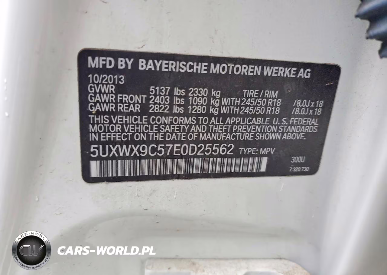 2014 BMW X3 xDrive28I VIN:5UXWX9C57E0D25562 - 14