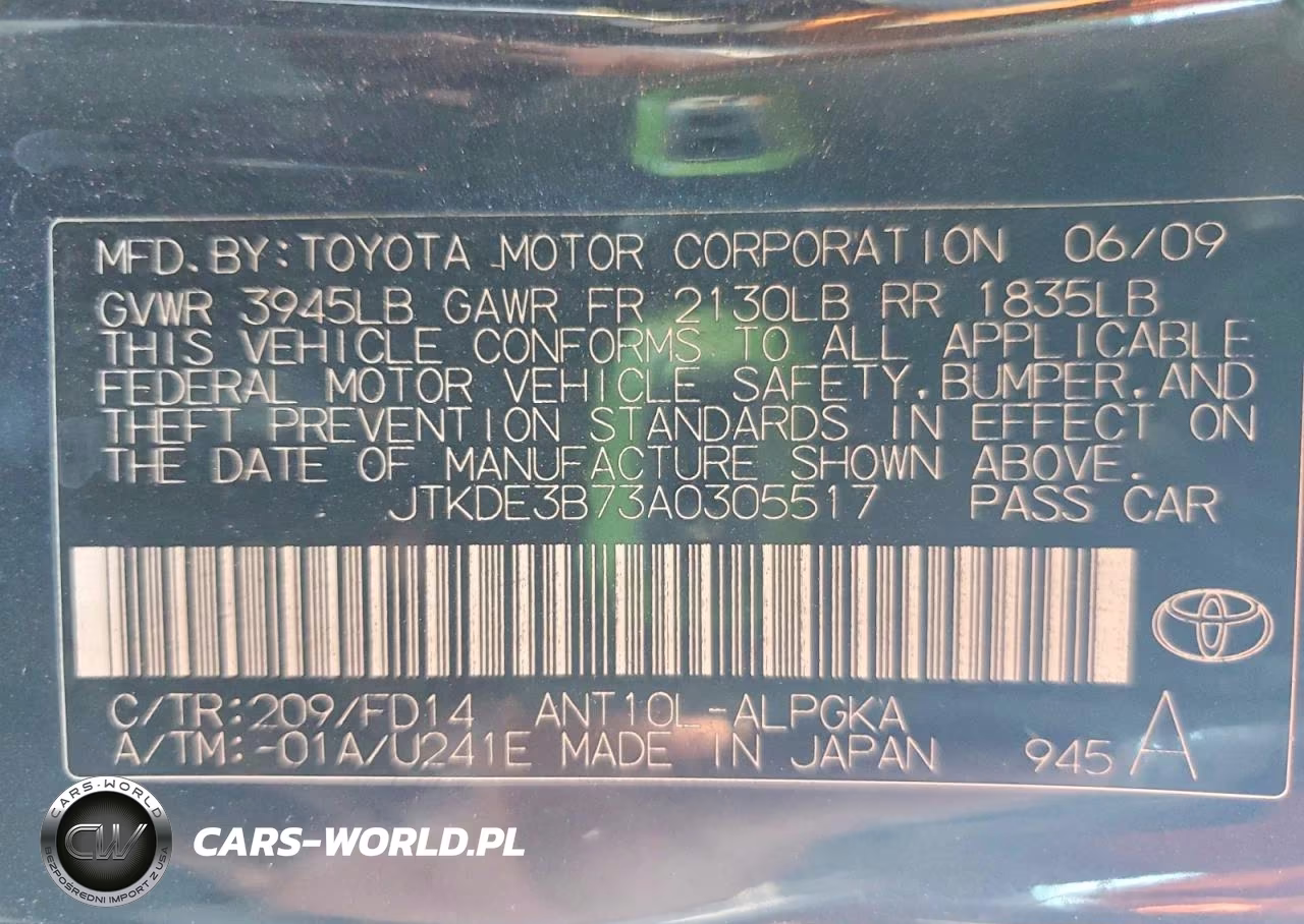 2010 Scion Tc Base VIN:JTKDE3B73A0305517 - 12