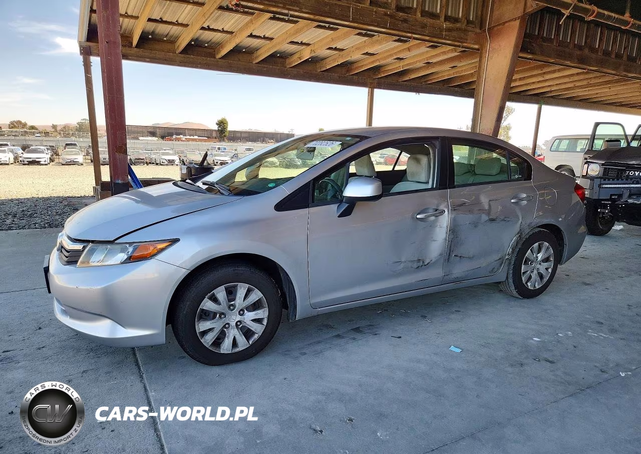2012 Honda Civic Lx VIN:JHMFB2F50CS004284 - 1