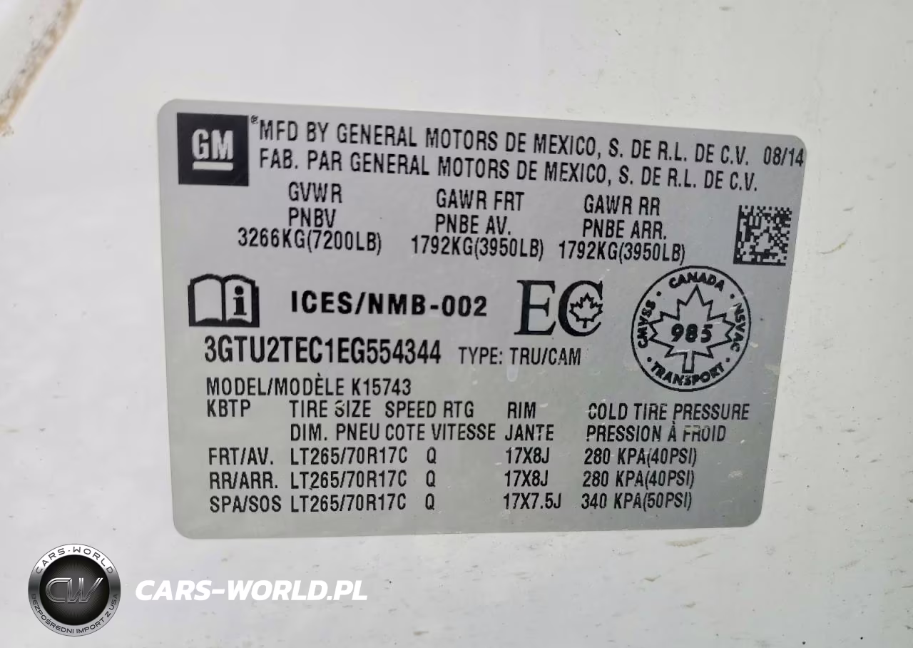 2014 GMC Sierra K1500 VIN:3GTU2TEC1EG554344 - 12
