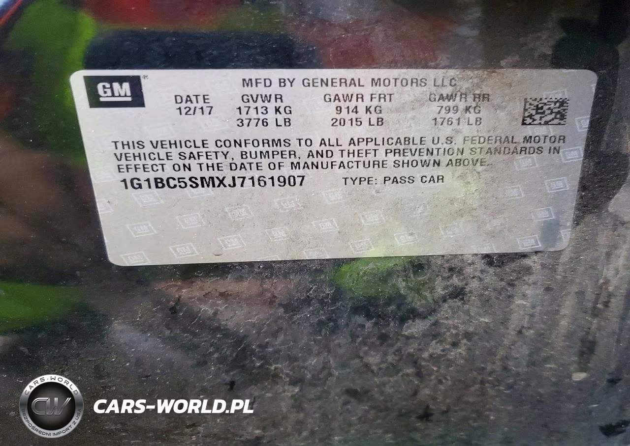 2018 Chevrolet Cruze Ls VIN:1G1BC5SMXJ7161907 - 13