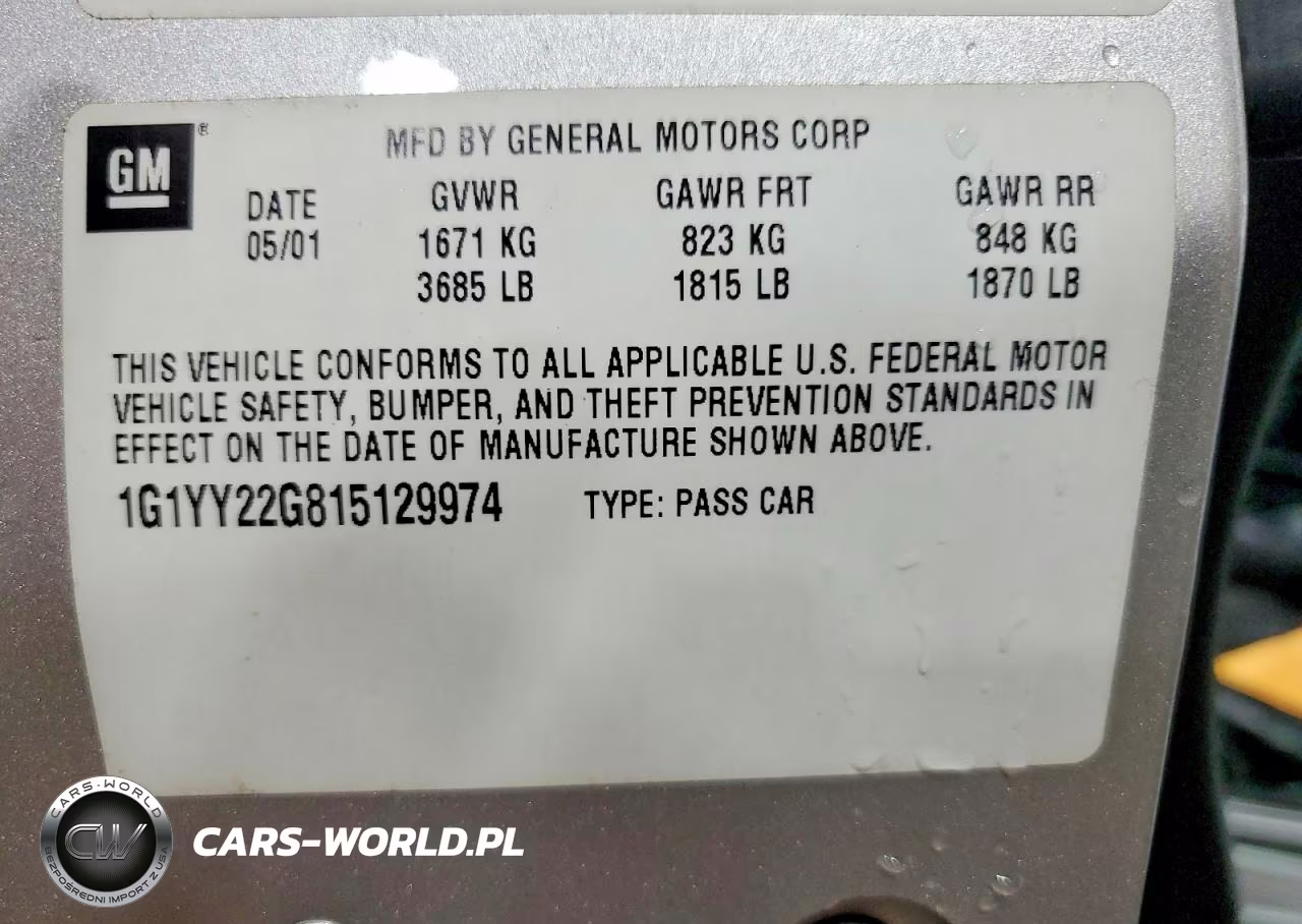 2001 Chevrolet Corvette VIN:1G1YY22G815129974 - 12