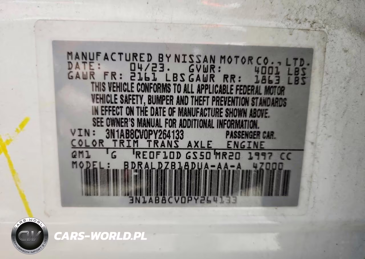 2023 Nissan Sentra Sv VIN:3N1AB8CV0PY264133 - 12